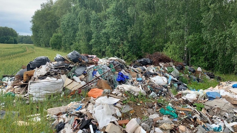 навалы мусора в Икше 