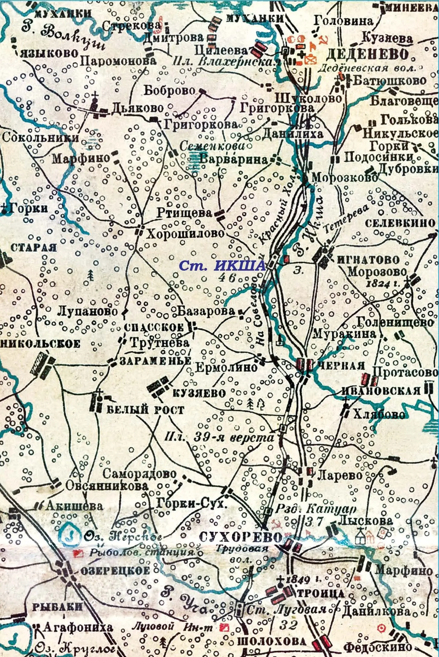 Карта дмитровского района московской области подробная с деревнями и поселками и дорогами